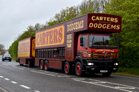 Carters Steam Fair arriving & setting up at Promenade Park Maldon May 2021